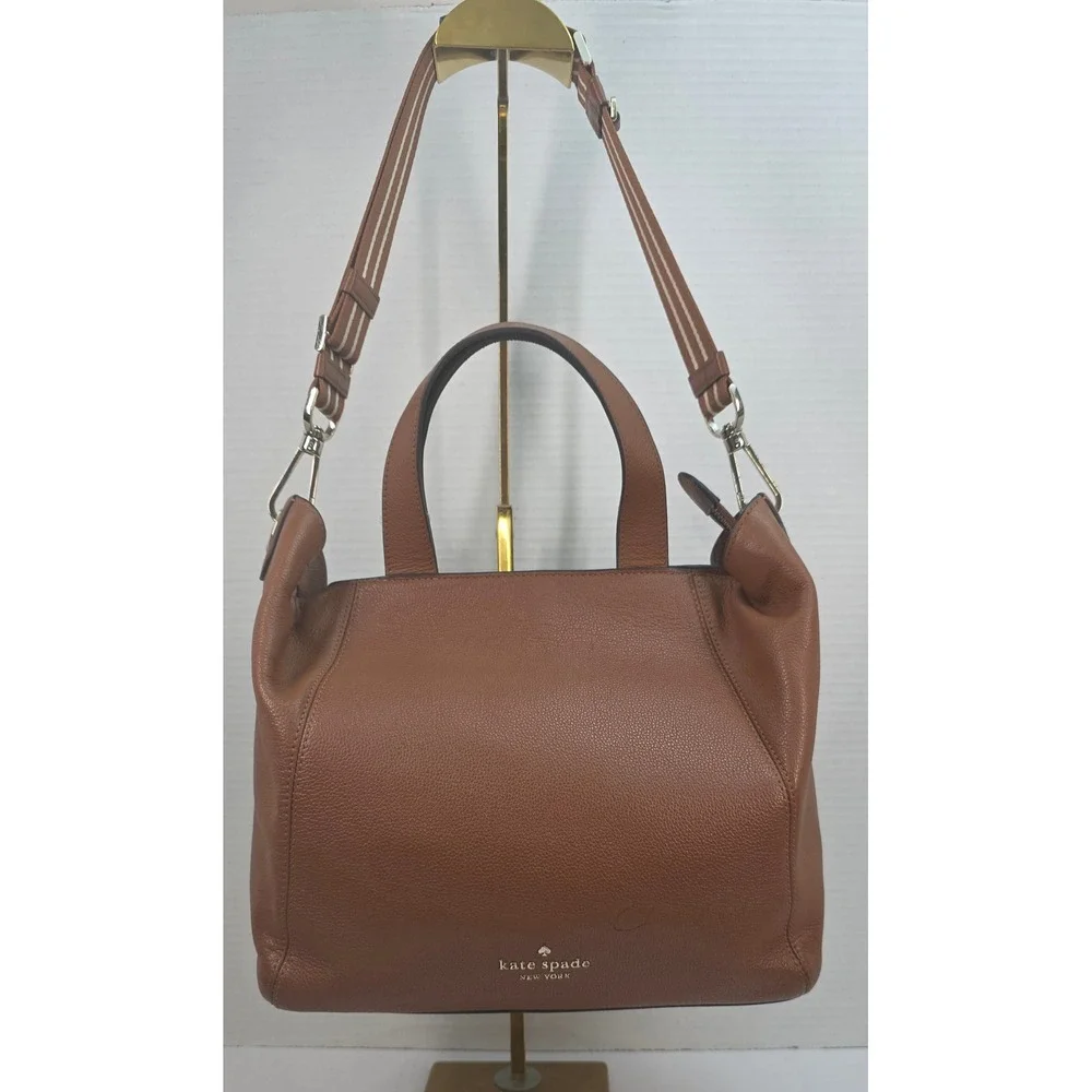 Kate Spade‎ Rosie Satchel Pebbled leather Brown Crossbody Bag